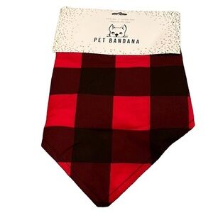 NWT Buffalo Plaid Buffalo Check Ted and Black Pet Bandana Dog or Cat